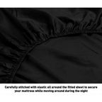 Ensemble de draps à poches profondes en coton riche 1000 fils