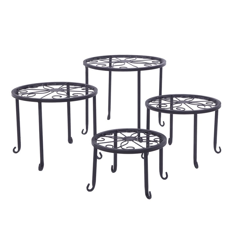 Support rond en fer pour plantes de jardin