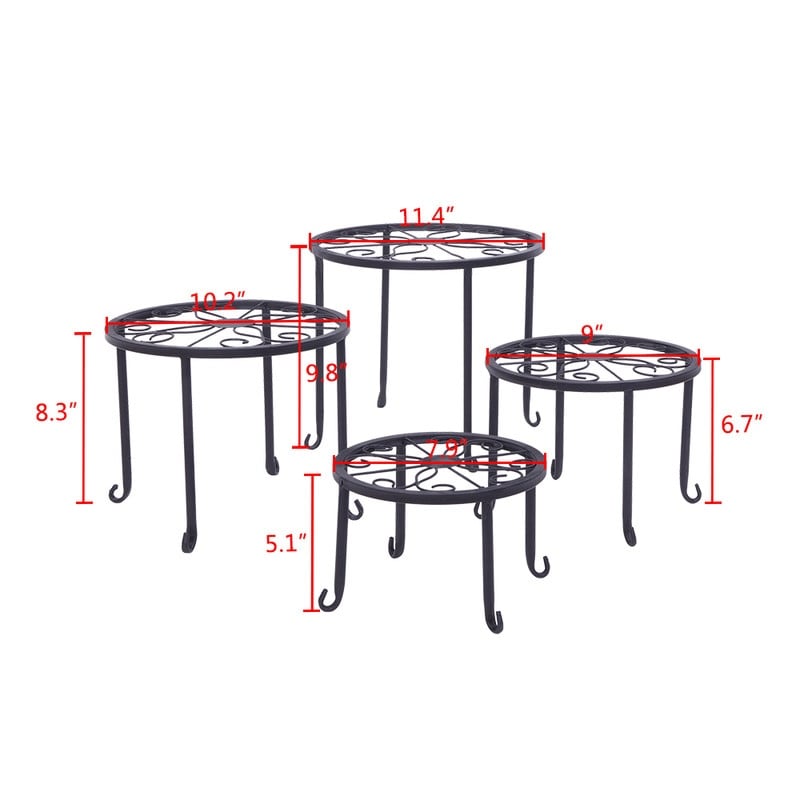 Support rond en fer pour plantes de jardin