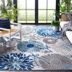 SAFAVIEH Tapis floral de patio imperméable intérieur/extérieur Cabana Hillechien