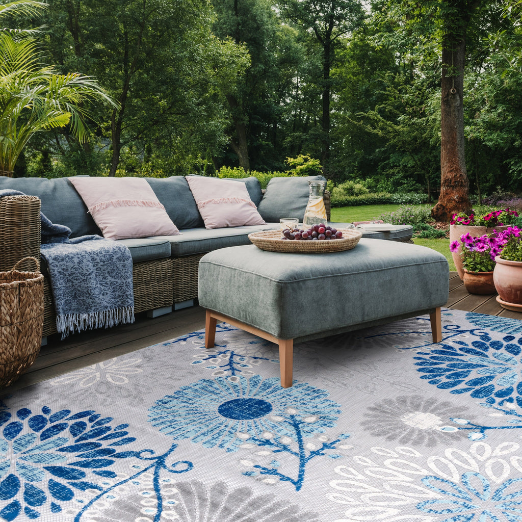 SAFAVIEH Tapis floral de patio imperméable intérieur/extérieur Cabana Hillechien
