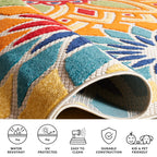 Tapis de patio imperméable à motif floral pour intérieur/extérieur SAFAVIEH Cabana Ingke