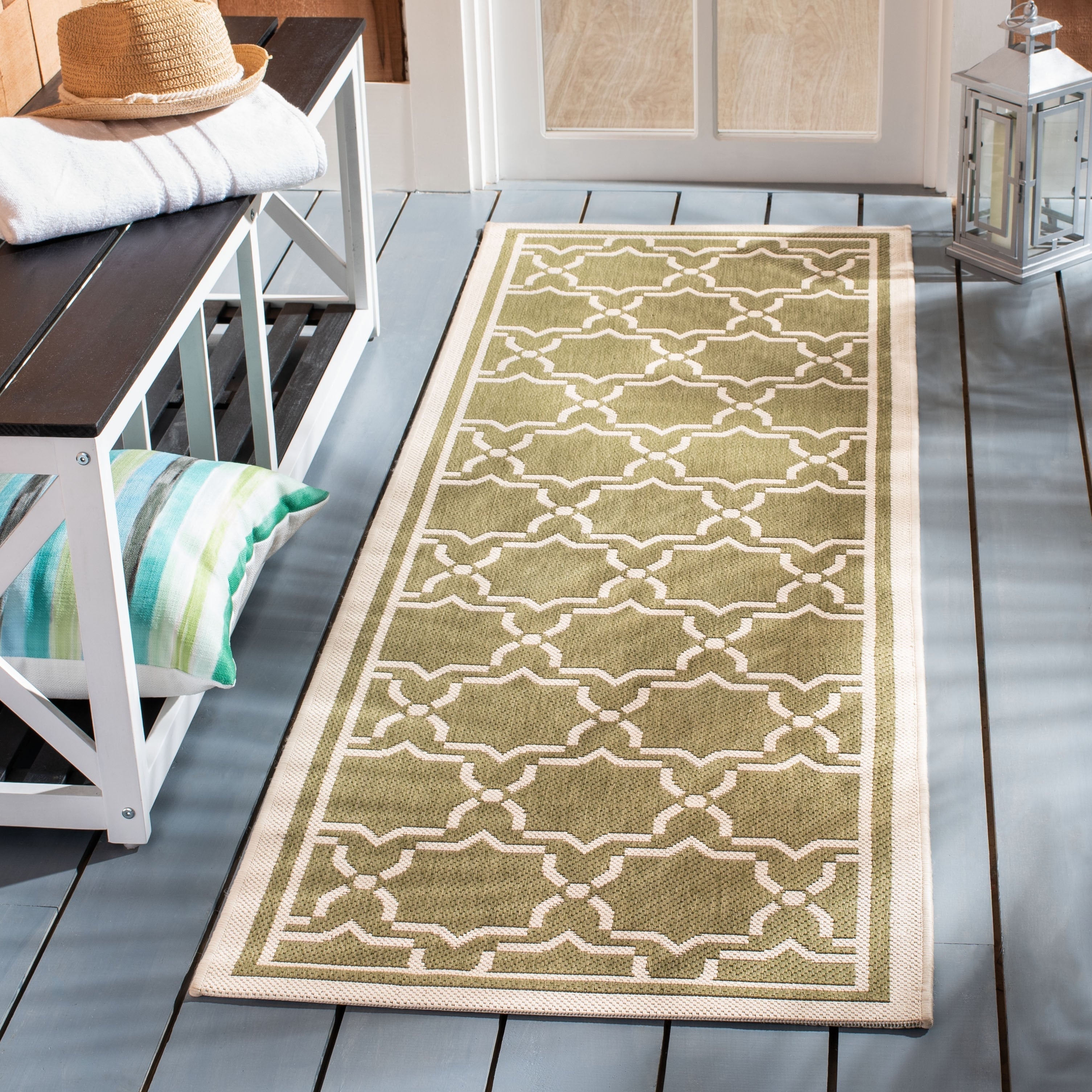 Tapis de jardin imperméable pour intérieur/extérieur SAFAVIEH Courtyard Gulsin