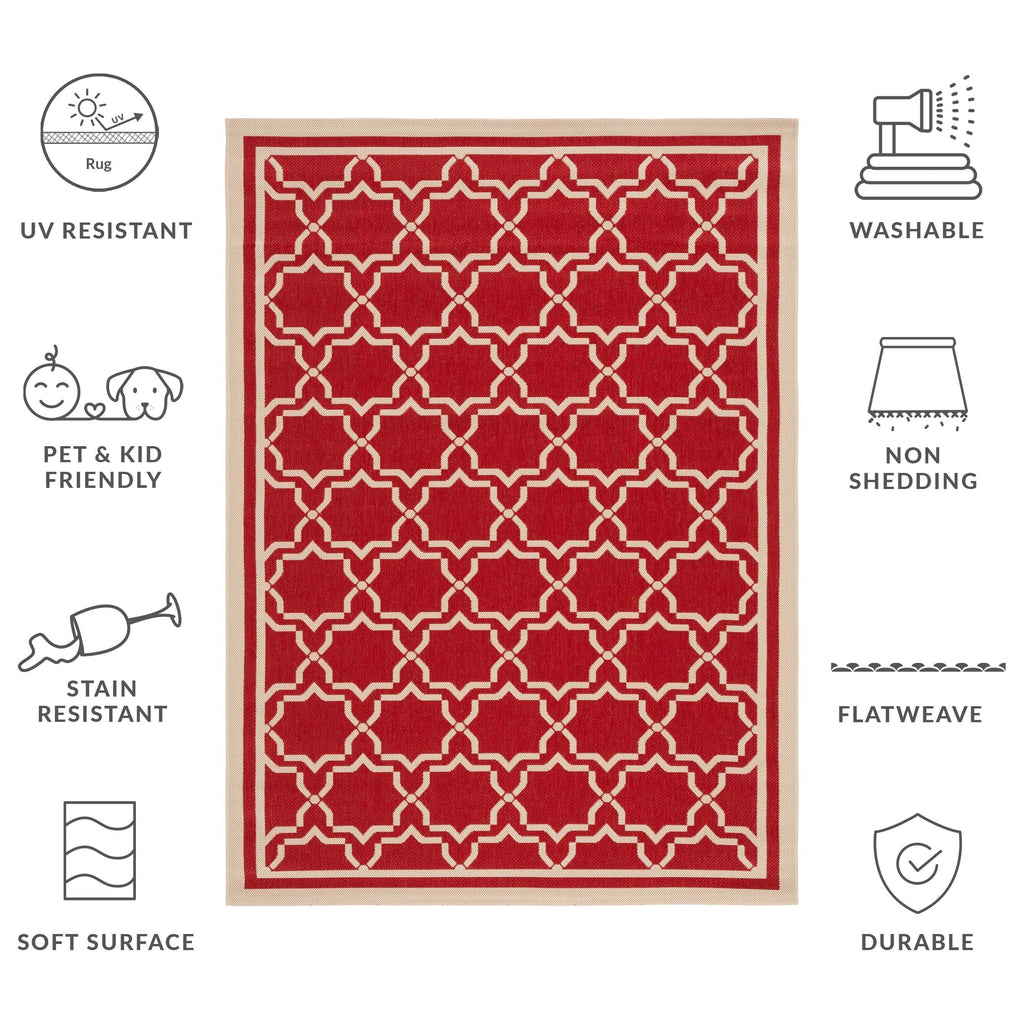 Tapis de jardin imperméable pour intérieur/extérieur SAFAVIEH Courtyard Gulsin