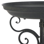 Bain d'oiseaux d'extérieur en fer forgé victorien Amya de SAFAVIEH - 16,5 l x 14,6 L x 29,1 H - 17 l x 15 P x 29 H