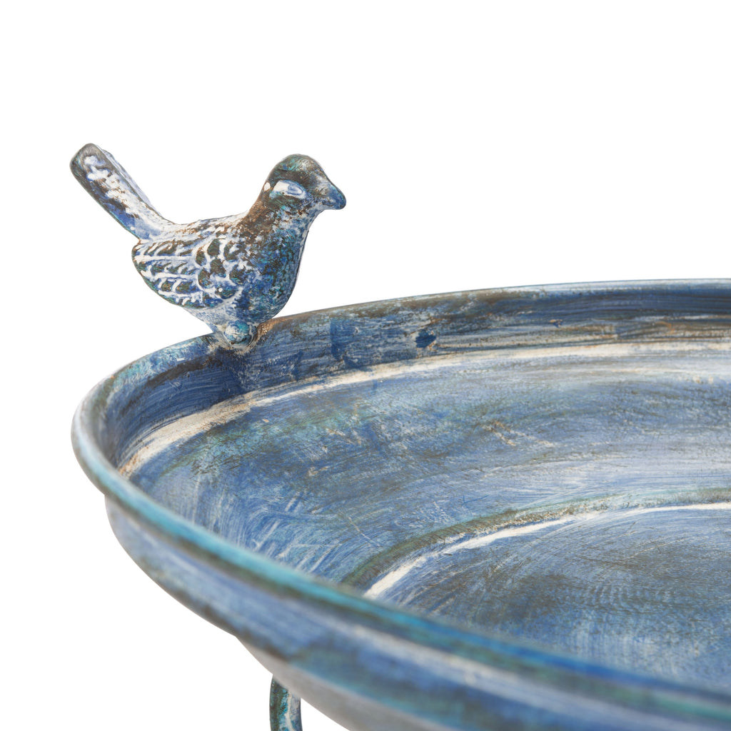 Bain d'oiseaux d'extérieur en fer forgé victorien Amya de SAFAVIEH - 16,5 l x 14,6 L x 29,1 H - 17 l x 15 P x 29 H