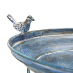 Bain d'oiseaux d'extérieur en fer forgé victorien Amya de SAFAVIEH - 16,5 l x 14,6 L x 29,1 H - 17 l x 15 P x 29 H