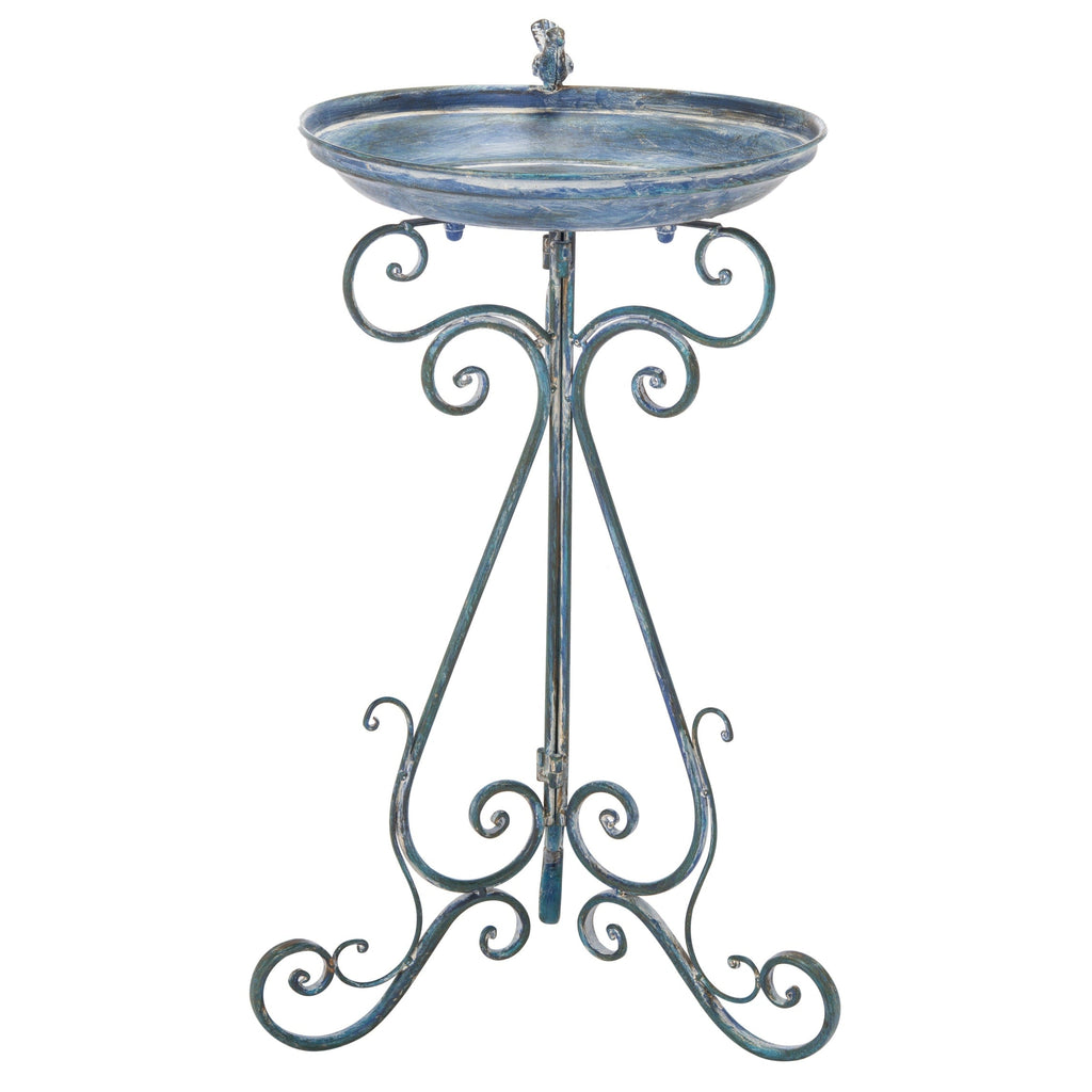 Bain d'oiseaux d'extérieur en fer forgé victorien Amya de SAFAVIEH - 16,5 l x 14,6 L x 29,1 H - 17 l x 15 P x 29 H