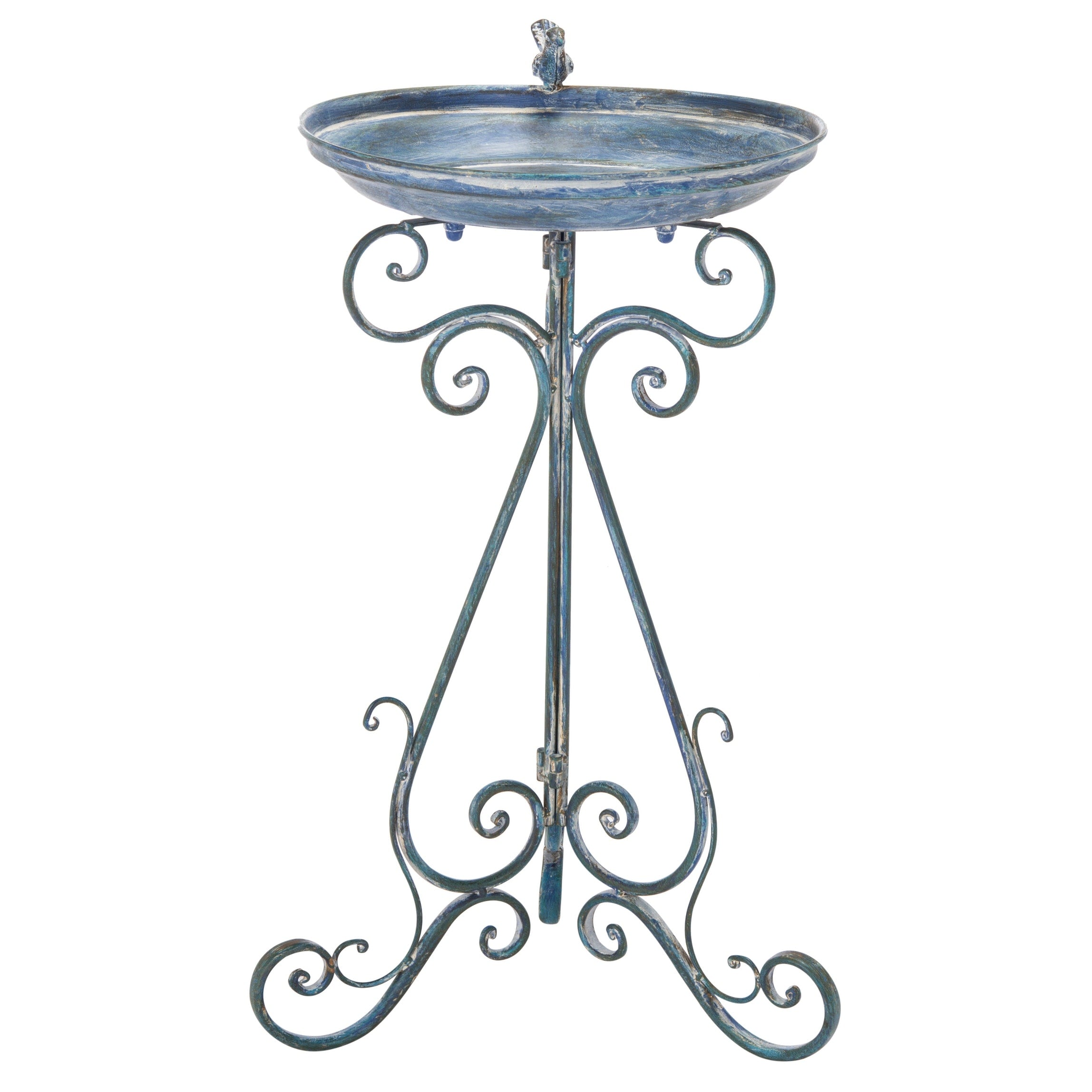 Bain d'oiseaux d'extérieur en fer forgé victorien Amya de SAFAVIEH - 16,5 l x 14,6 L x 29,1 H - 17 l x 15 P x 29 H
