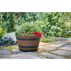 Jardinière en forme de tonneau de whisky Southern Patio