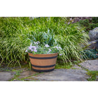 Jardinière en forme de tonneau de whisky Southern Patio