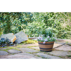 Jardinière en forme de tonneau de whisky Southern Patio