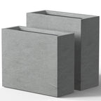 Jardinières rectangulaires en béton de grande taille / Grandes jardinières d'intérieur et d'extérieur