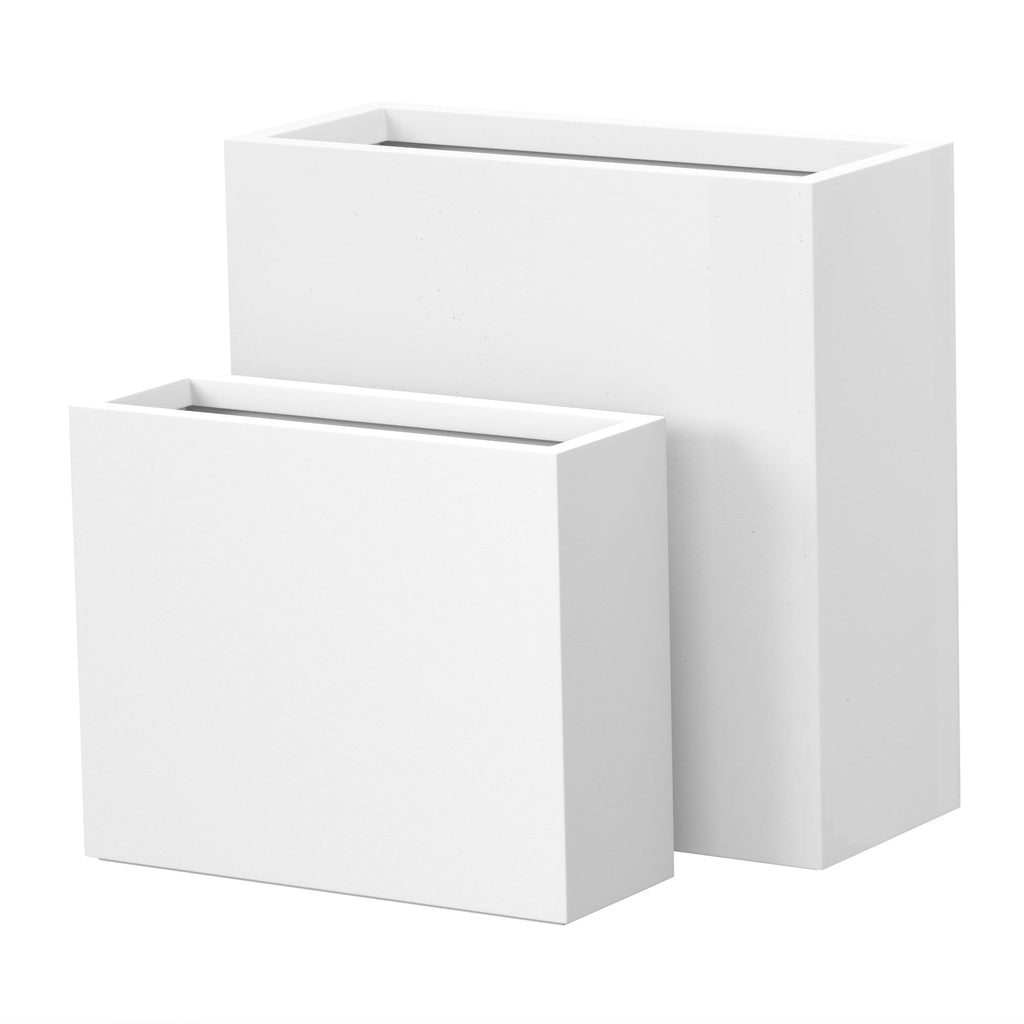 Jardinières rectangulaires en béton de grande taille / Grandes jardinières d'intérieur et d'extérieur