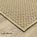 Tapis d'intérieur et d'extérieur en tissage panier ton sur ton Vista Home Kauai.