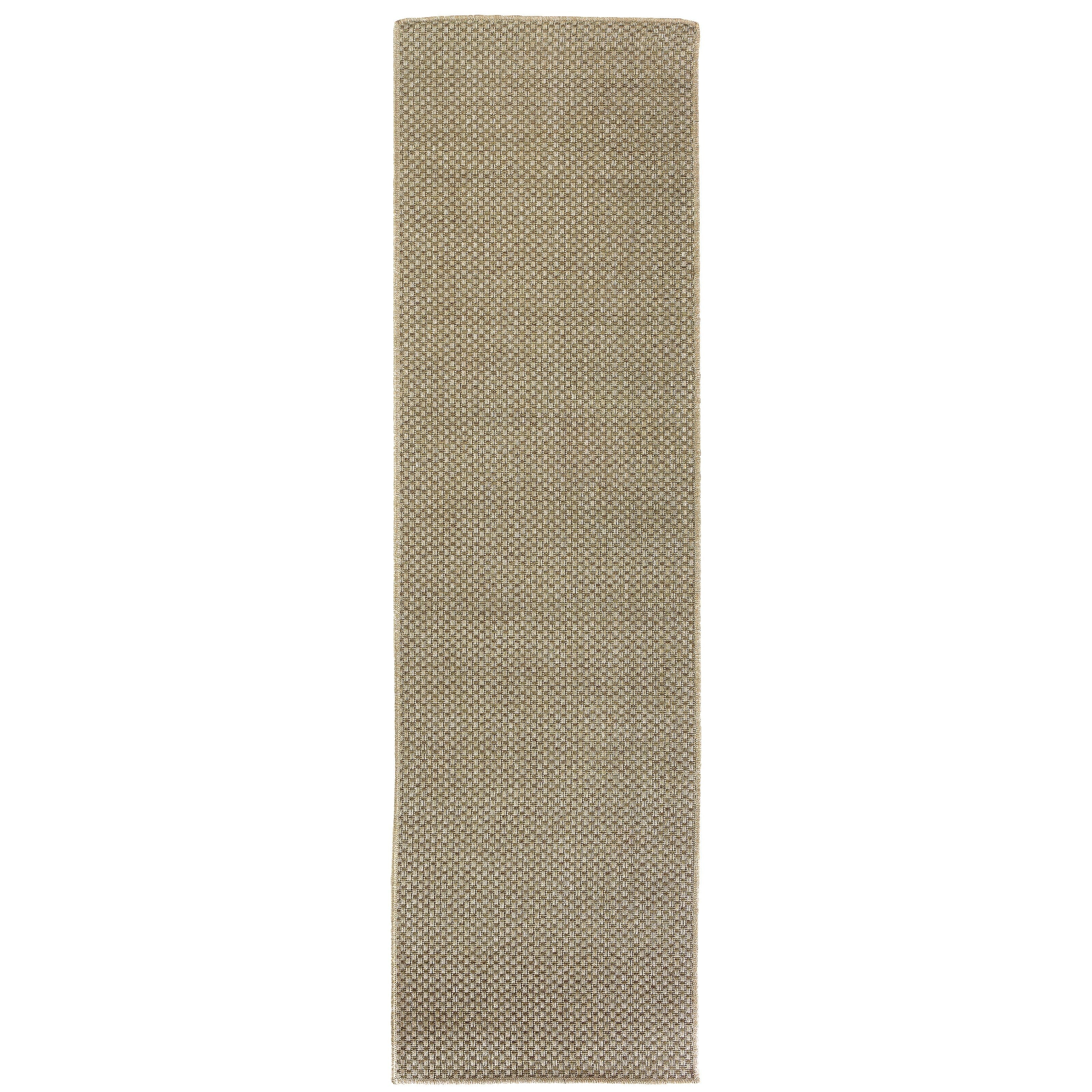 Tapis d'intérieur et d'extérieur en tissage panier ton sur ton Vista Home Kauai.