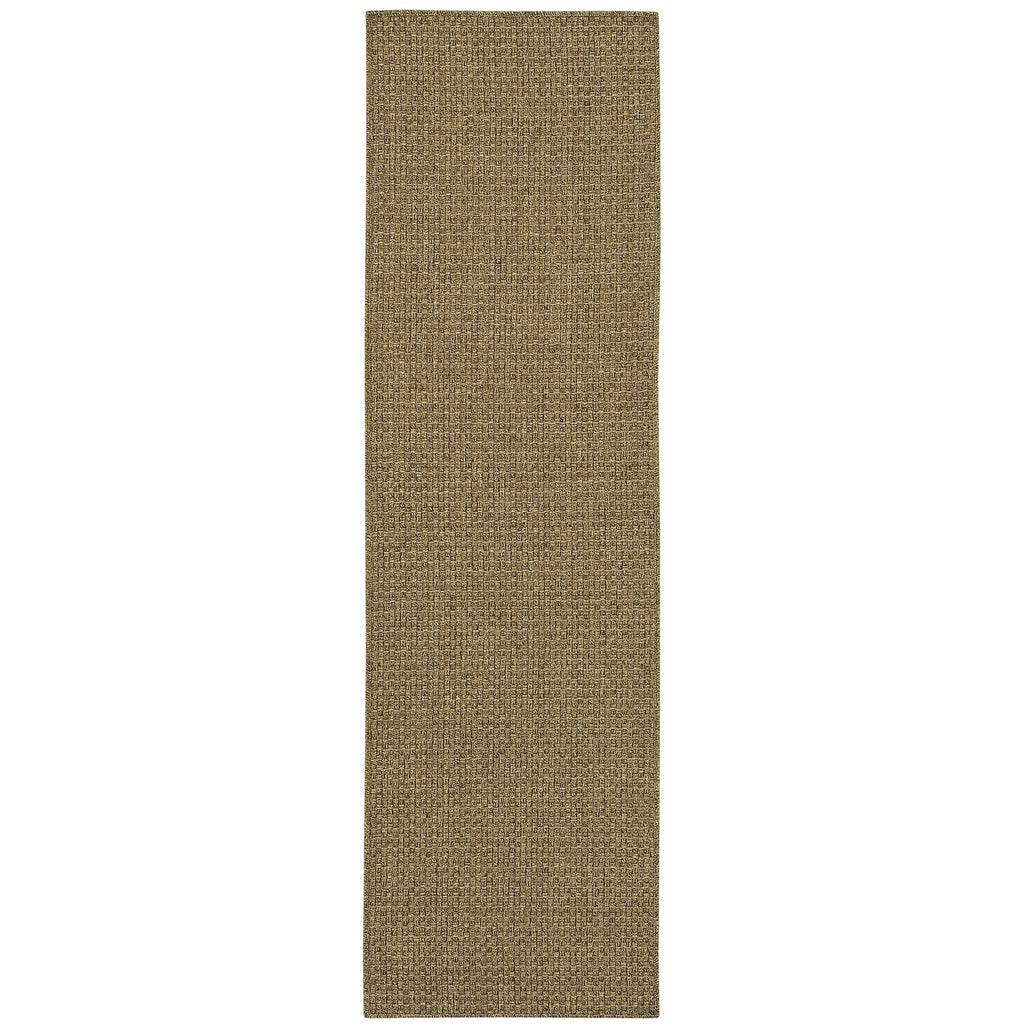 Tapis d'intérieur et d'extérieur en tissage panier ton sur ton Vista Home Kauai.