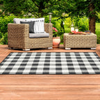 Tapis d'intérieur/extérieur à carreaux vichy de Vista Home Malta
