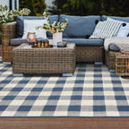 Tapis d'intérieur/extérieur à carreaux vichy de Vista Home Malta
