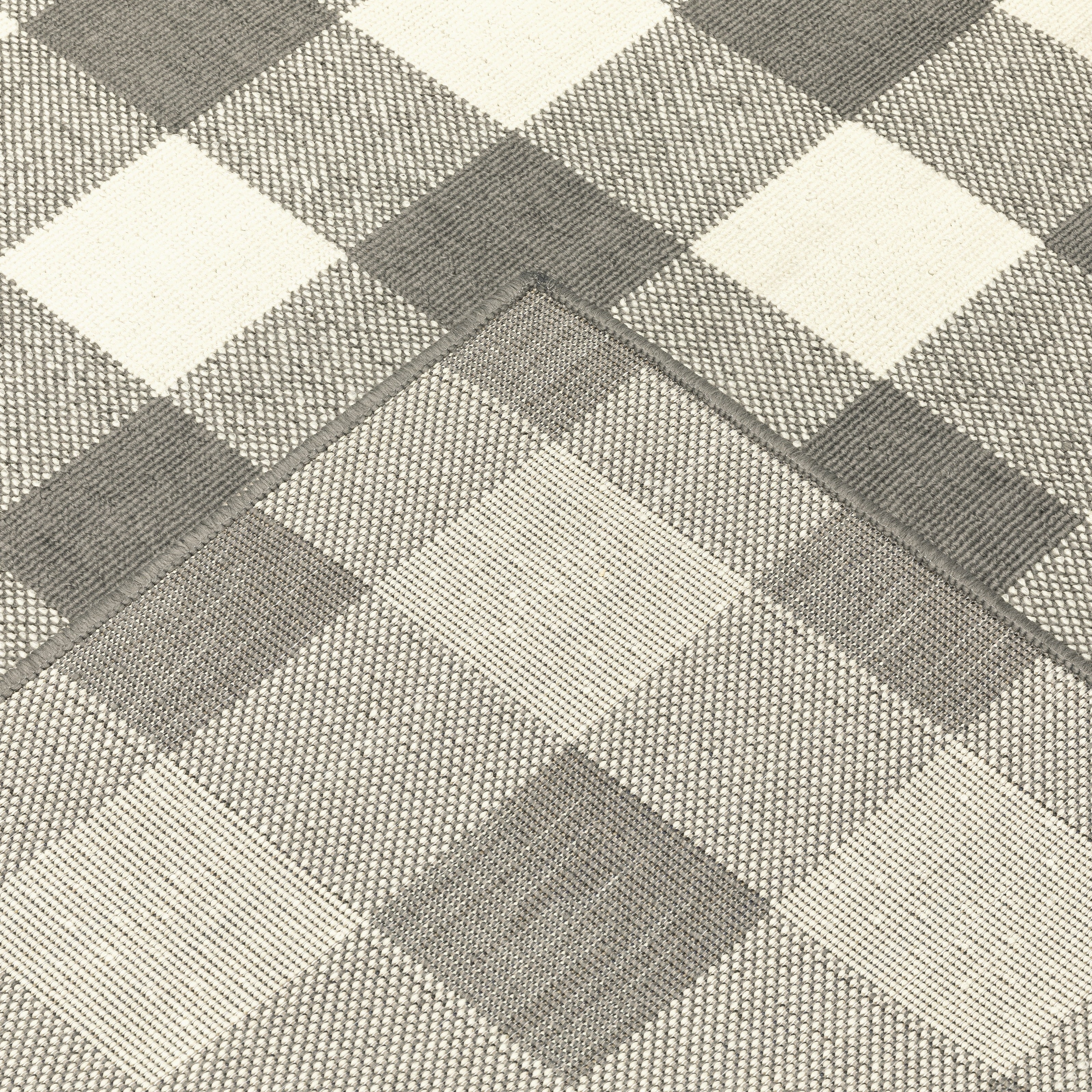 Tapis d'intérieur/extérieur à carreaux vichy de Vista Home Malta