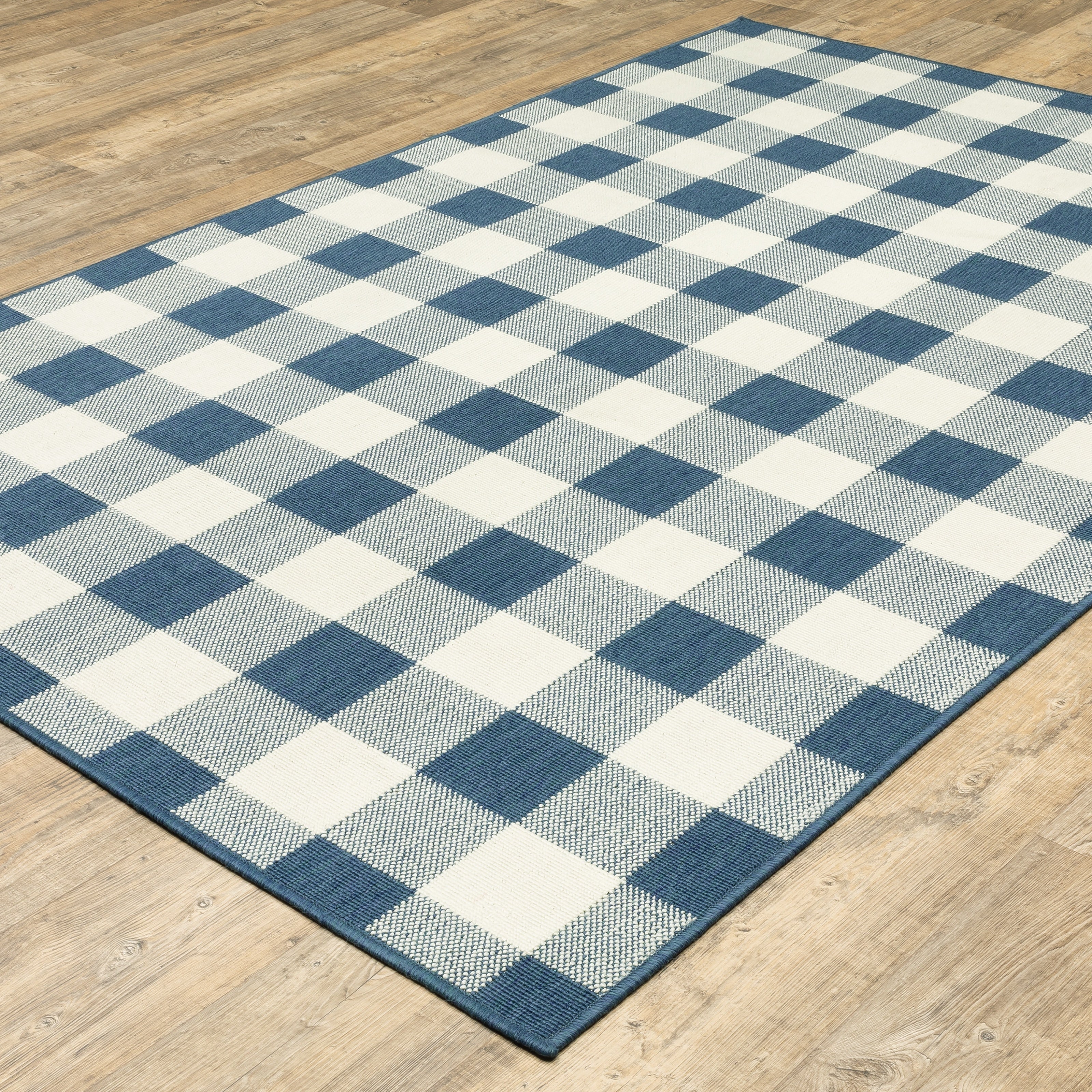 Tapis d'intérieur/extérieur à carreaux vichy de Vista Home Malta