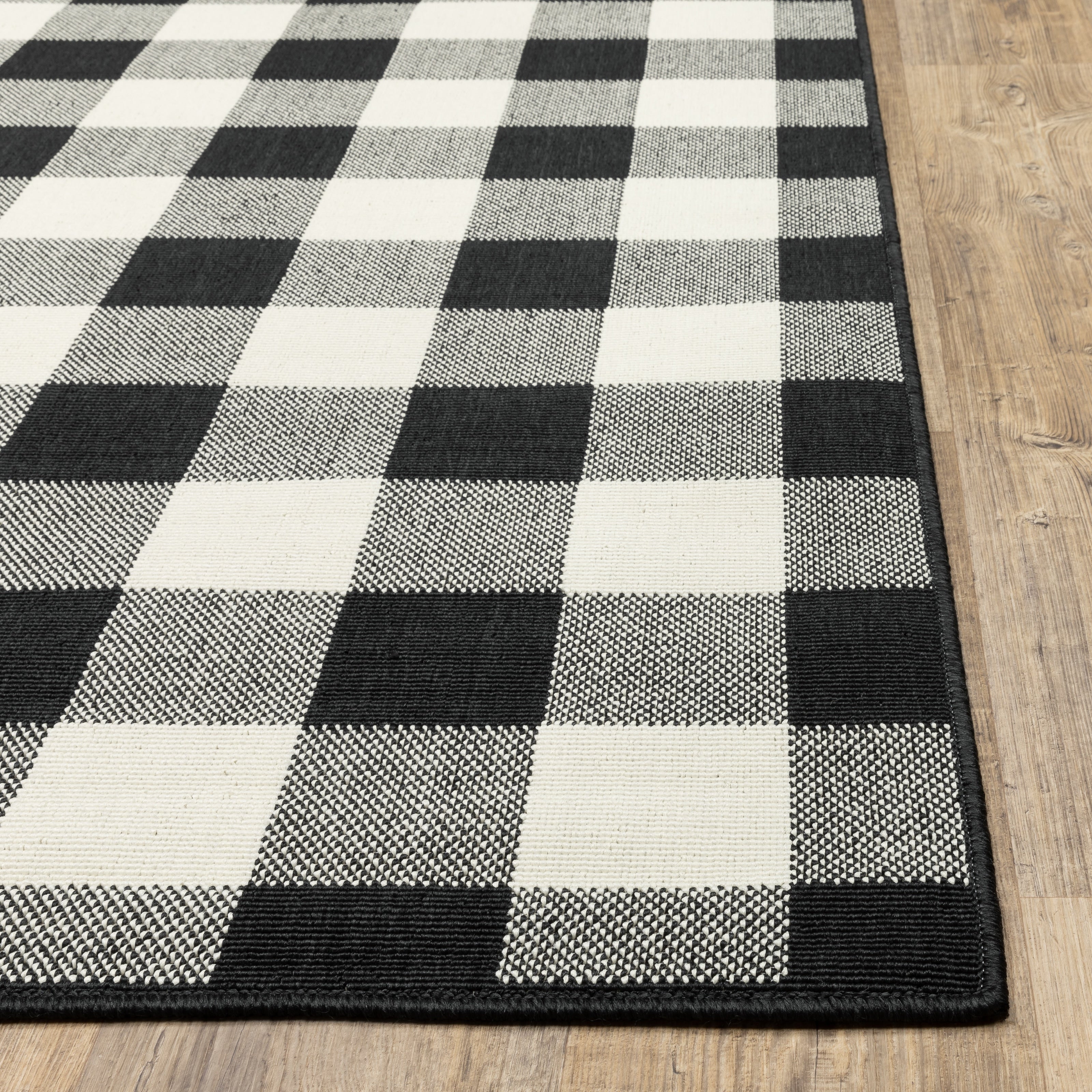 Tapis d'intérieur/extérieur à carreaux vichy de Vista Home Malta