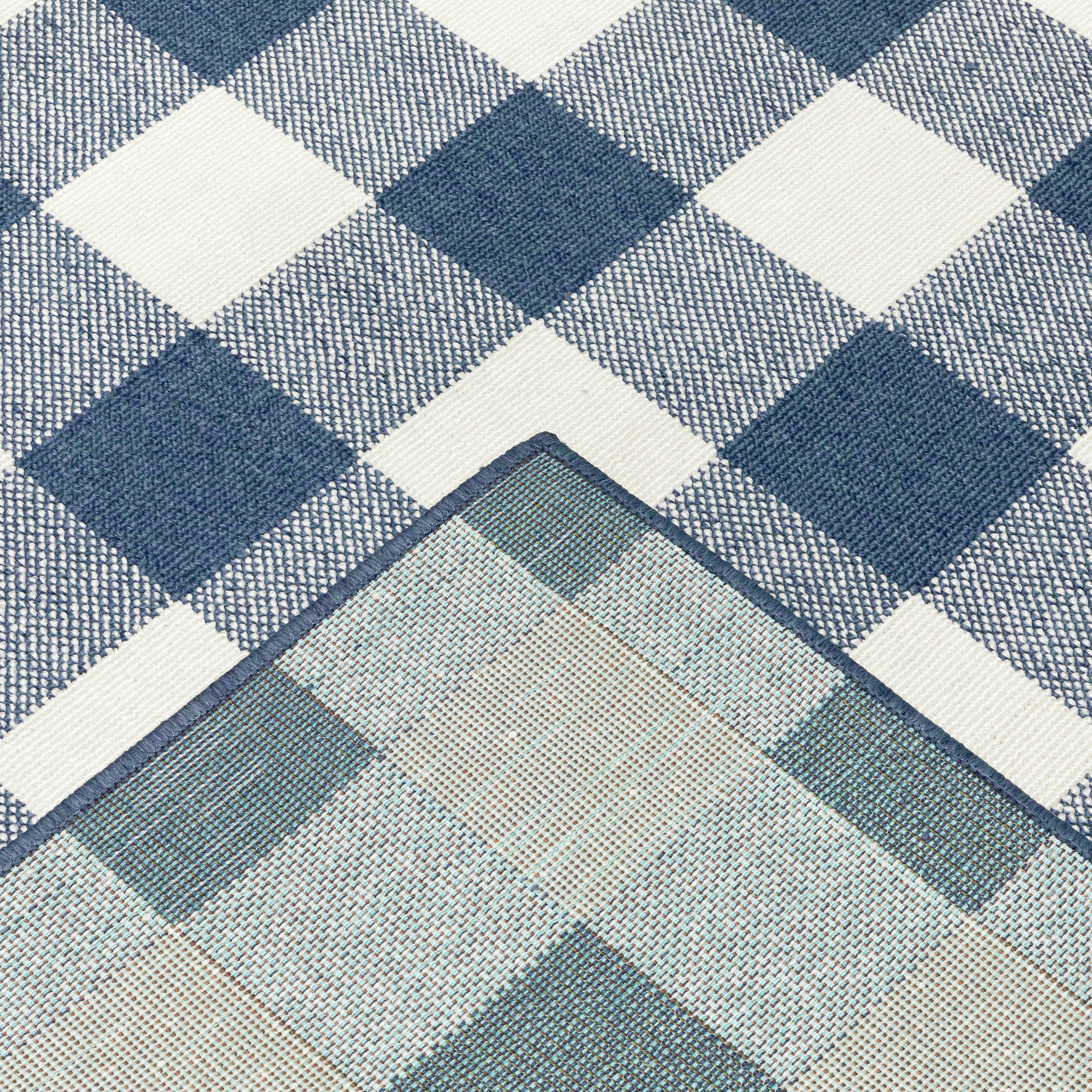 Tapis d'intérieur/extérieur à carreaux vichy de Vista Home Malta