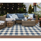 Tapis d'intérieur/extérieur à carreaux vichy de Vista Home Malta