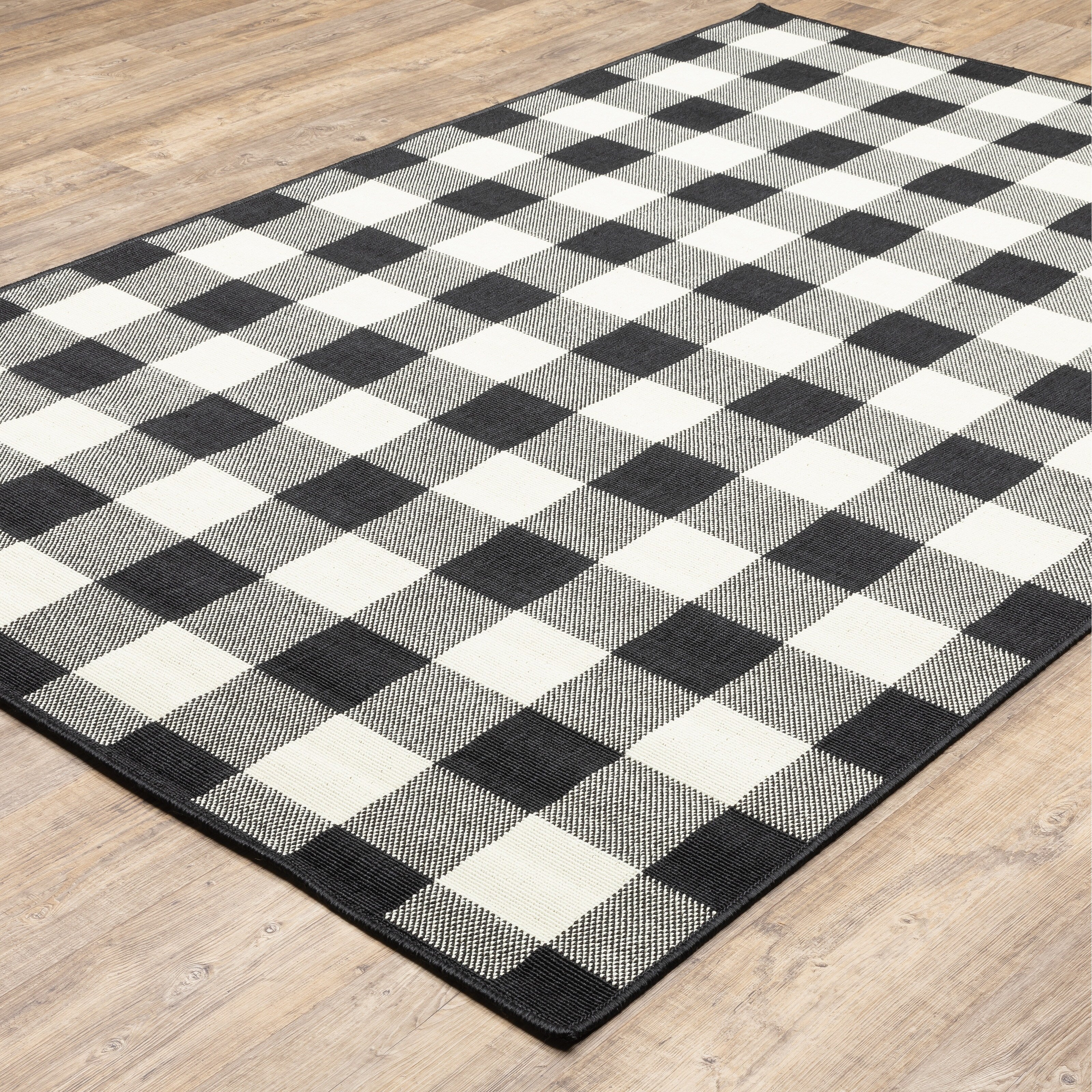 Tapis d'intérieur/extérieur à carreaux vichy de Vista Home Malta