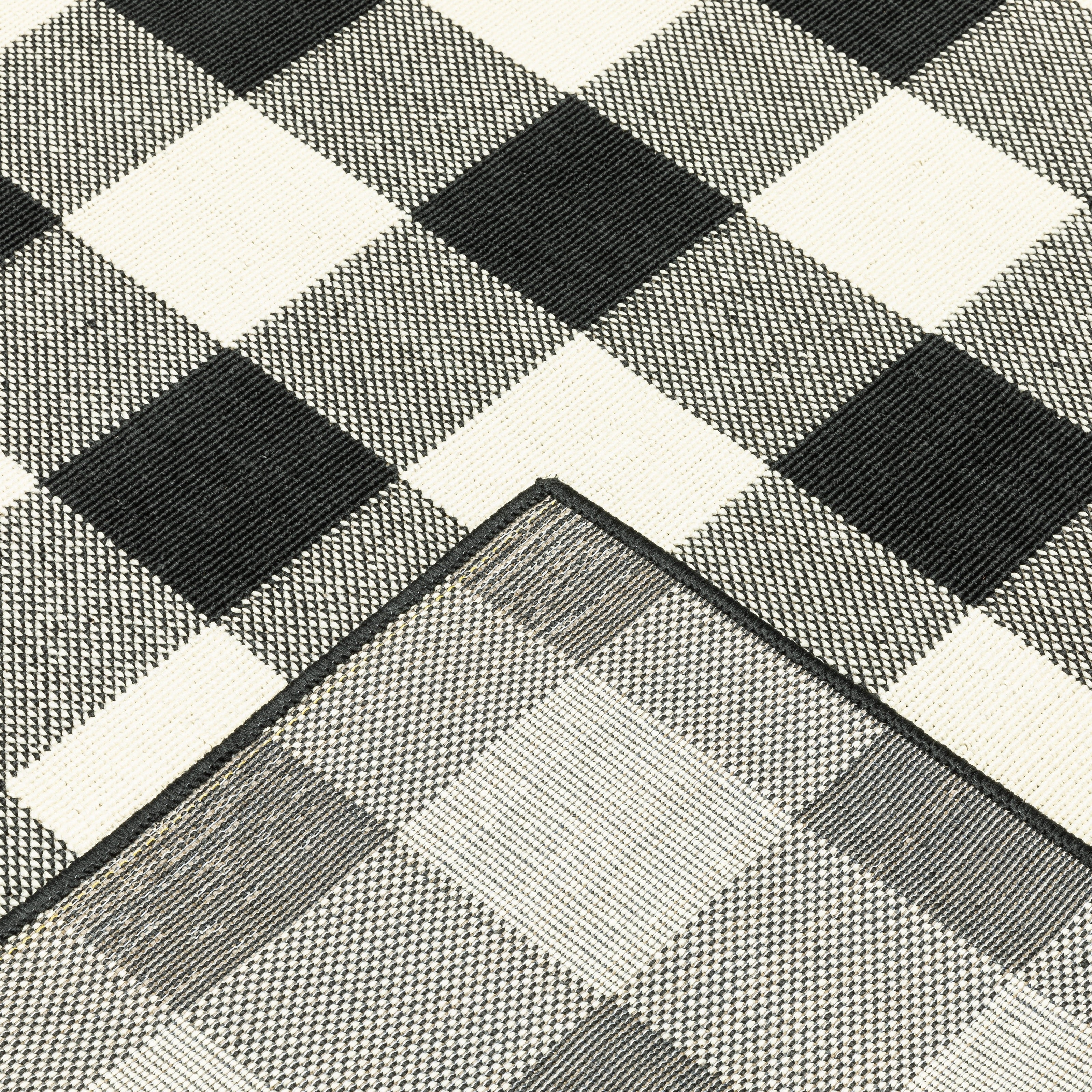 Tapis d'intérieur/extérieur à carreaux vichy de Vista Home Malta