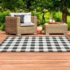 Tapis d'intérieur/extérieur à carreaux vichy de Vista Home Malta
