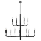 Lustre chandelier minimaliste à 15 lumières, 2 niveaux, design ancien - 48