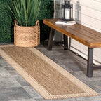 Tapis d'intérieur/extérieur classique à bordures Nuloom Leah