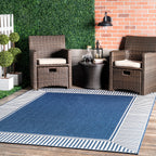 Tapis d'intérieur/extérieur classique à bordures Nuloom Leah